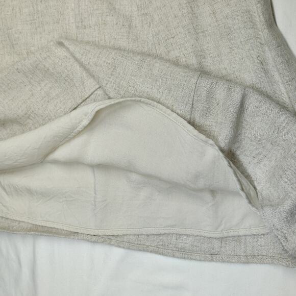 Abercrombie & Fitch Linen Blend Knotted Front Flutter Sleeve Mini Dress Medium - Picture 10 of 16